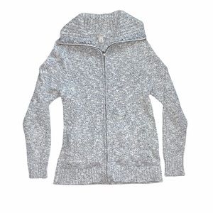 Grey Knit L.L. Bean Full Zip-Up Jacket